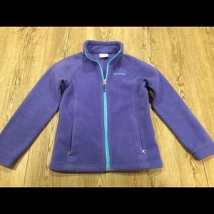 Youth Columbia blue fleece jacket size M (10-12)